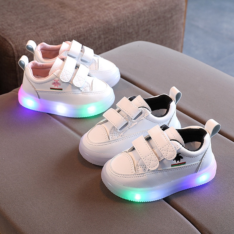 Size 21-30 Girls Non-slip Boys Led Wear-resistant Sneakers Children ...