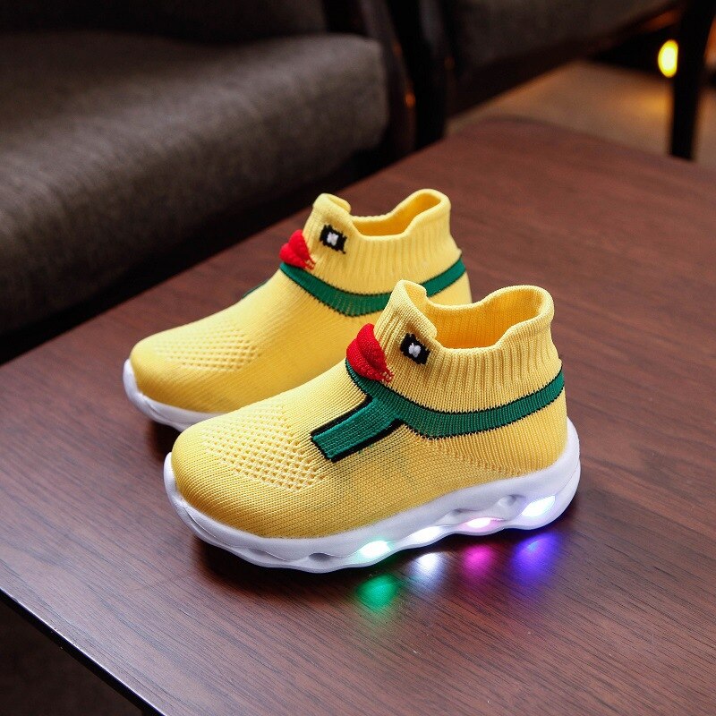 Size 21-30 Anti-slippery Luminous Sneakers for Children Boys Wear ...